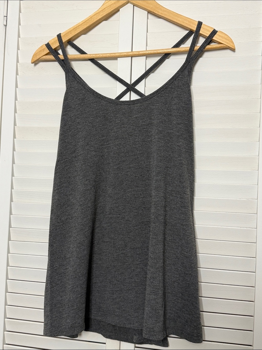 Mossimo Supply Co. Charcoal Gray Strapless Swing Dress with Crisscross Back